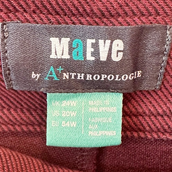 Anthropologie Maeve High-Rise Seamed Leggings in Plum 20 W - Picture 4 of 7